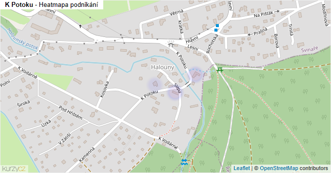 K Potoku - mapa podnikání