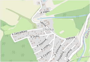 K Zahrádkám v obci Svinaře - mapa ulice