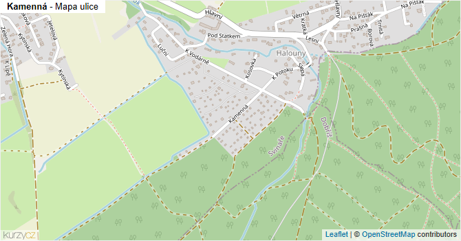 Kamenná - mapa ulice