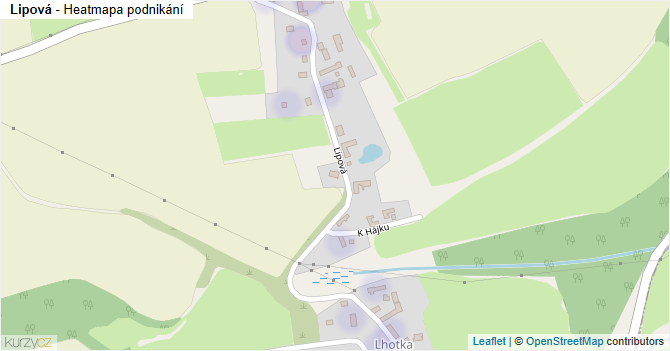 Lipová - mapa podnikání