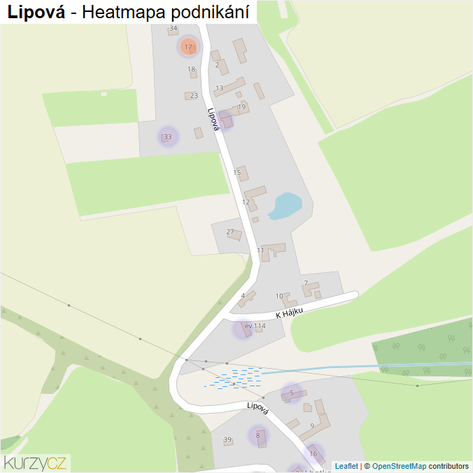 Mapa Lipová - Firmy v ulici.