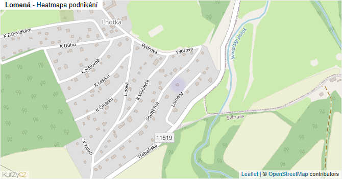 Lomená - mapa podnikání
