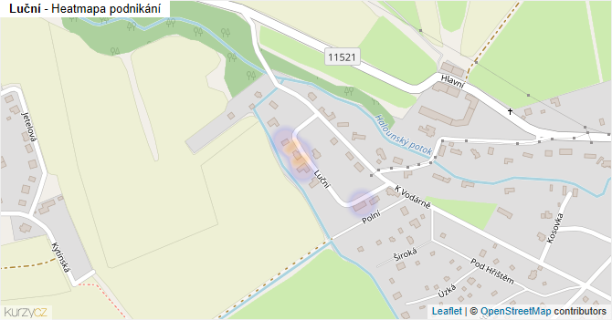 Luční - mapa podnikání