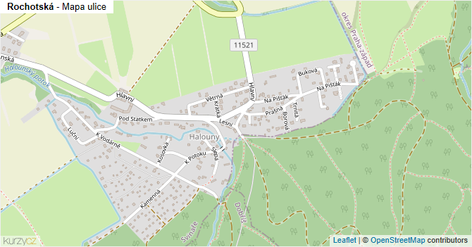Rochotská - mapa ulice