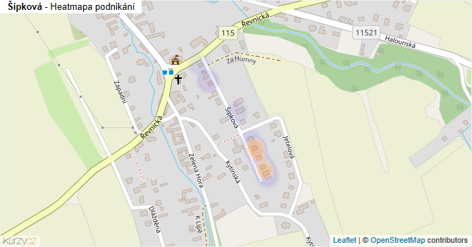 Šípková - mapa podnikání