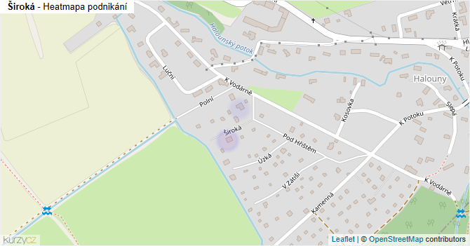 Široká - mapa podnikání