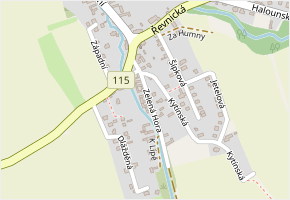 Zelená Hora v obci Svinaře - mapa ulice