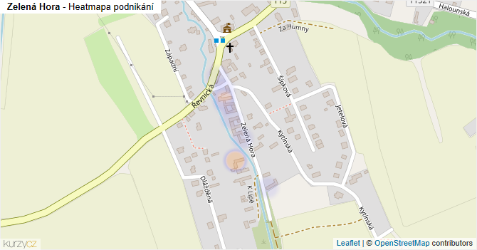Zelená Hora - mapa podnikání