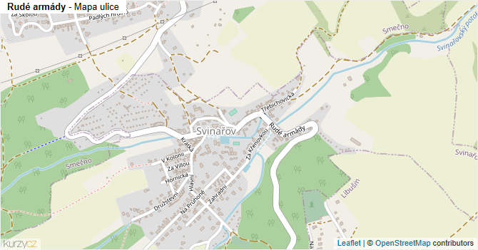 Rudé armády - mapa ulice