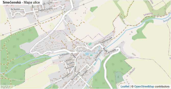 Smečenská - mapa ulice