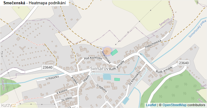 Smečenská - mapa podnikání
