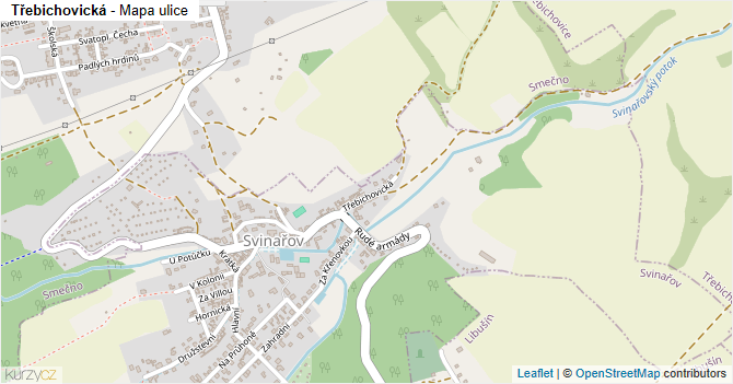 Třebichovická - mapa ulice