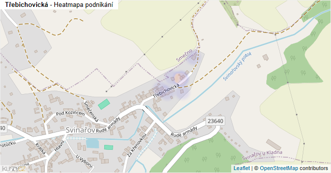 Třebichovická - mapa podnikání