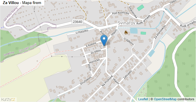 Za Villou - mapa firem