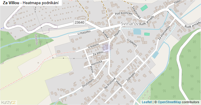 Za Villou - mapa podnikání