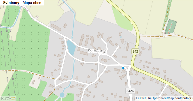 Svinčany - mapa obce