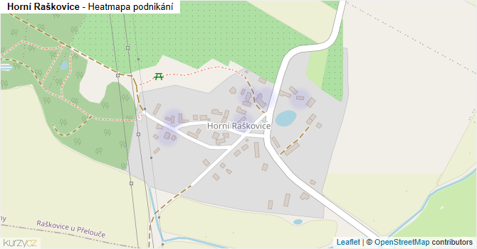 Horní Raškovice - mapa podnikání