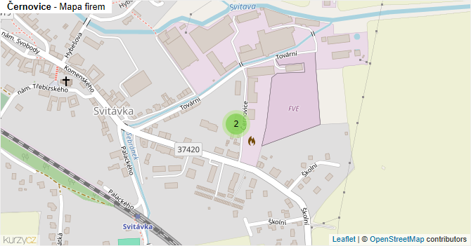 Černovice - mapa firem