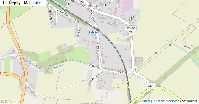 Fr. Řepky - mapa ulice