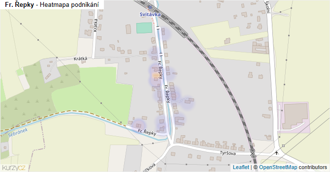 Fr. Řepky - mapa podnikání