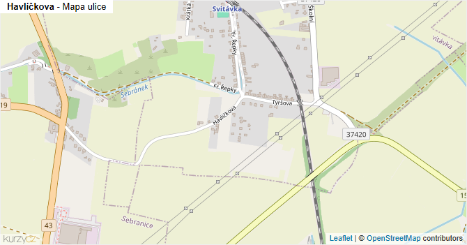 Havlíčkova - mapa ulice