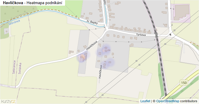 Havlíčkova - mapa podnikání