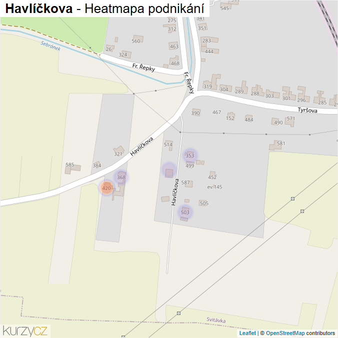 Mapa Havlíčkova - Firmy v ulici.