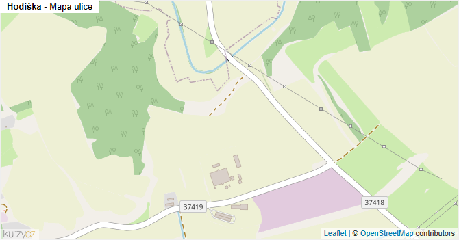Hodiška - mapa ulice