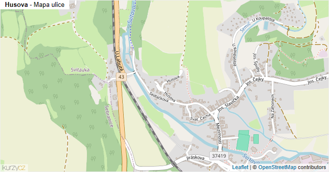 Husova - mapa ulice