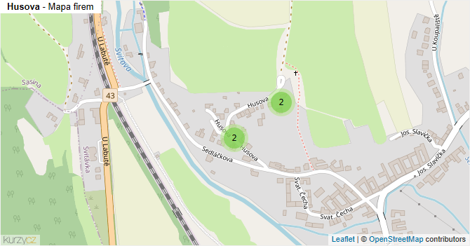 Husova - mapa firem