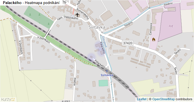 Palackého - mapa podnikání