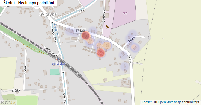 Školní - mapa podnikání