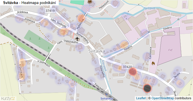 Svitávka - mapa podnikání