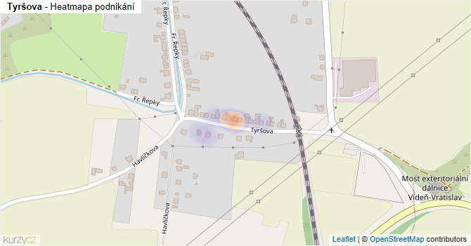 Tyršova - mapa podnikání