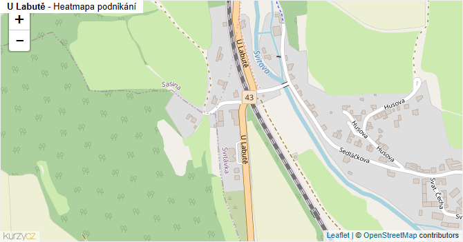 U Labutě - mapa podnikání