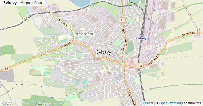 Svitavy - mapa města