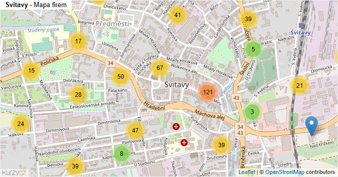 Svitavy - mapa firem