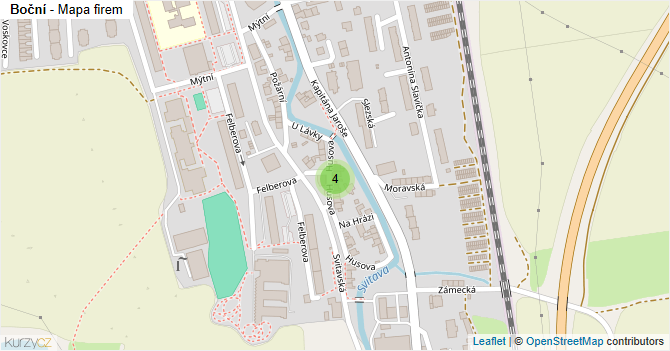 Boční - mapa firem