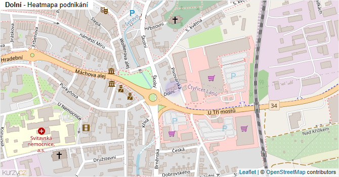 Dolní - mapa podnikání