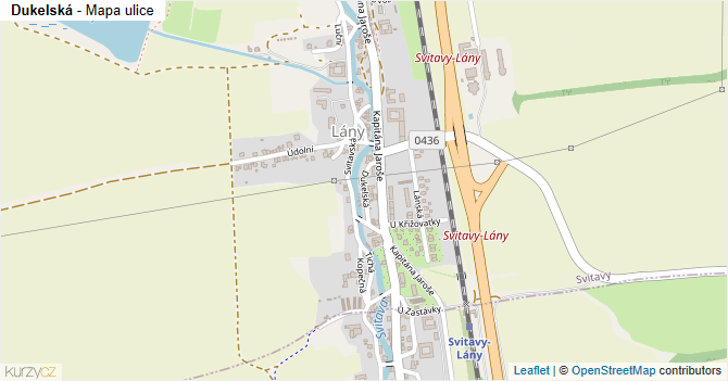 Dukelská - mapa ulice