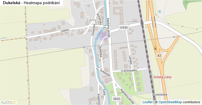 Dukelská - mapa podnikání