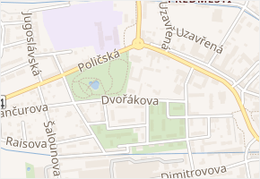 Dvořákova v obci Svitavy - mapa ulice