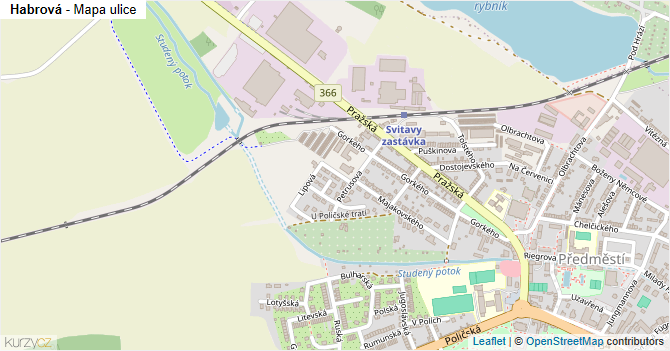 Habrová - mapa ulice