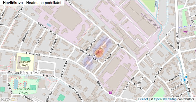 Havlíčkova - mapa podnikání