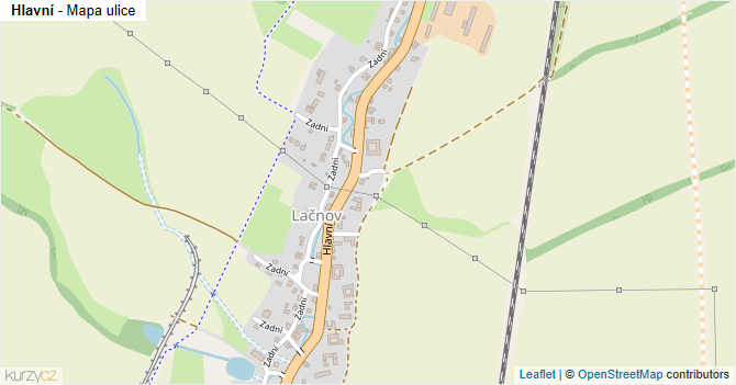 Hlavní - mapa ulice