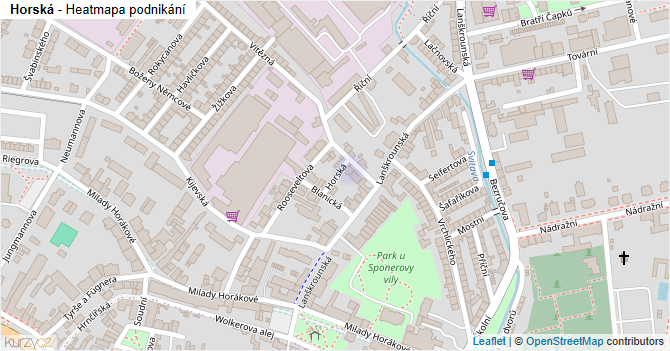 Horská - mapa podnikání