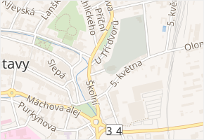 Hřbitovní v obci Svitavy - mapa ulice