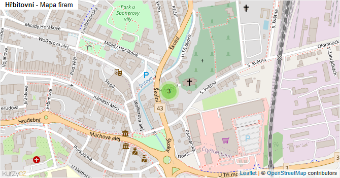 Hřbitovní - mapa firem