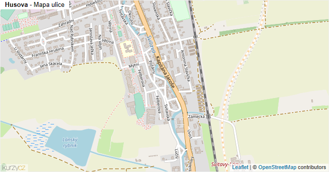 Husova - mapa ulice