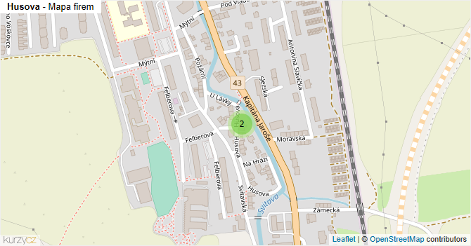 Husova - mapa firem